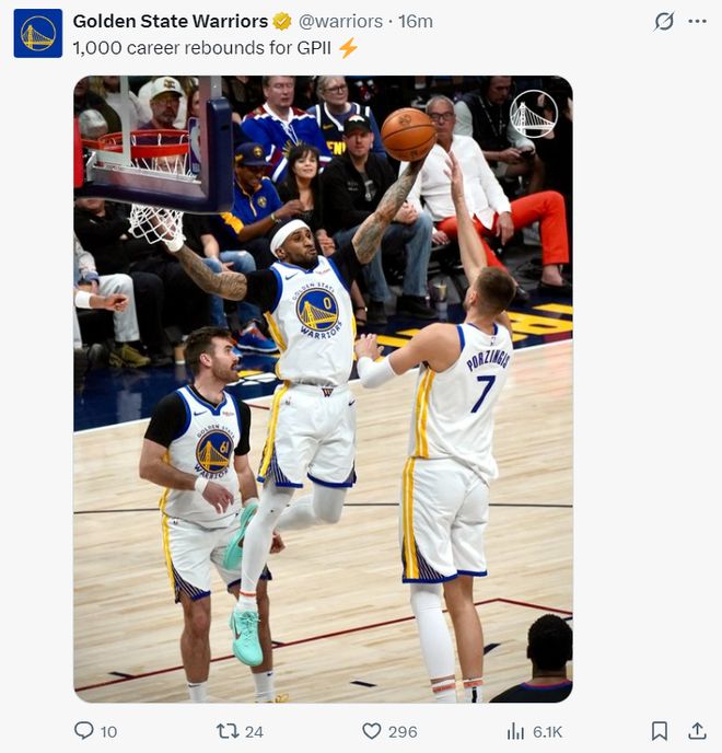 掘金约基奇率队掀翻勇士终结三连胜